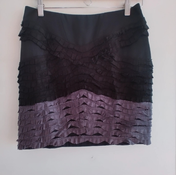 Bcbgmaxazria Runway 2009 Silk Mesh Tier Skirt 4 - Picture 4 of 9